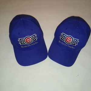2 Chicago Cub caps